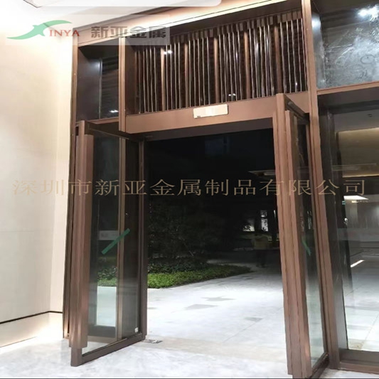 不锈钢玻璃大门